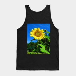Sunflower and Honeybee Photographic Print Tank Top